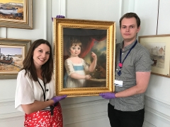 Cllr James Steel with portrait