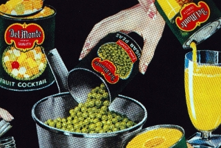 Eating in cans background
