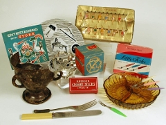 Assortment of items for Eating in exhibition