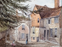 Sketch of museum buildings