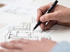Garlicks Arch housing stock image Architects drawings