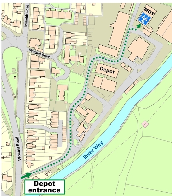 Map showing the image to the MOT centre