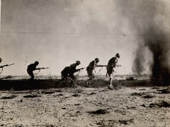 Soldiers from The Queen’s Royal Regiment (West Surrey) at the Second Battle of El Alamein, 1942. Photo provided by the Surrey Infantry Collection.