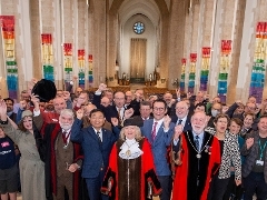 VIPs in Guildford Cathedral for Back our Bid event
