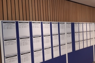Image of election notices in reception