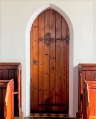 a door inside the chapel