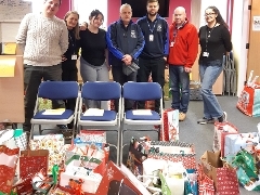Christmas present drive at the hive community wellbeing team with partners around christmas presents