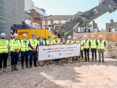 Ground breaking in North Street Image of guests attending the North Street ground breaking ceremony