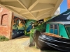 A shot of the mural painted underneath Walnut Bridge