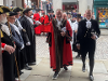 Mayor of Guildford, Cllr Howard Smith, and The High Sheriff of Surrey, Peter Cluff, entering the Guildhall after Civic Service