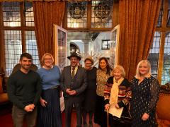 Leader of the council, CEO and MP of Guildford join Rabbi Alex at Hanukkah celebration