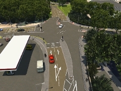 CGI visual representation of new road layout at Woodlands Road junction A320