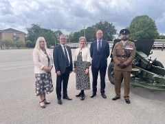 Guildford Borough Council representatives at the passing out parade at ATC Pirbright