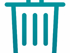 bin blue icon