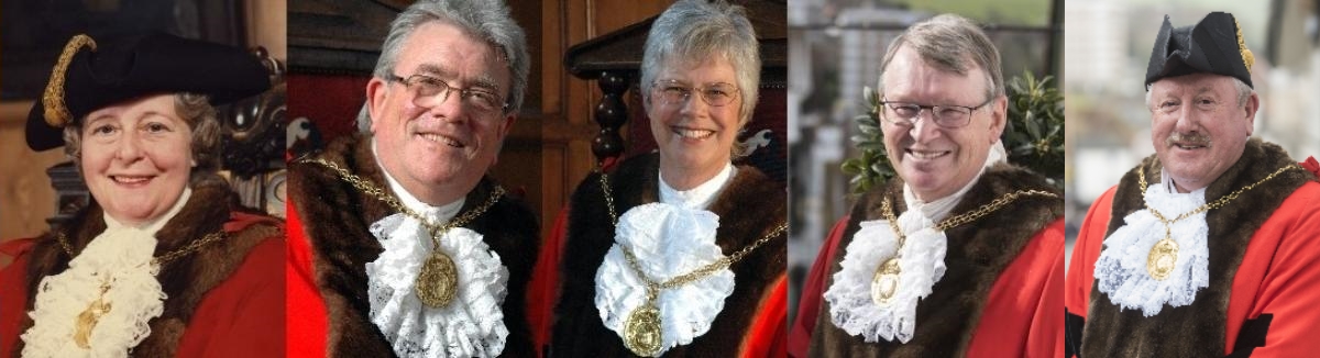 List of Past Mayors with Cllr Gordon Jackson added